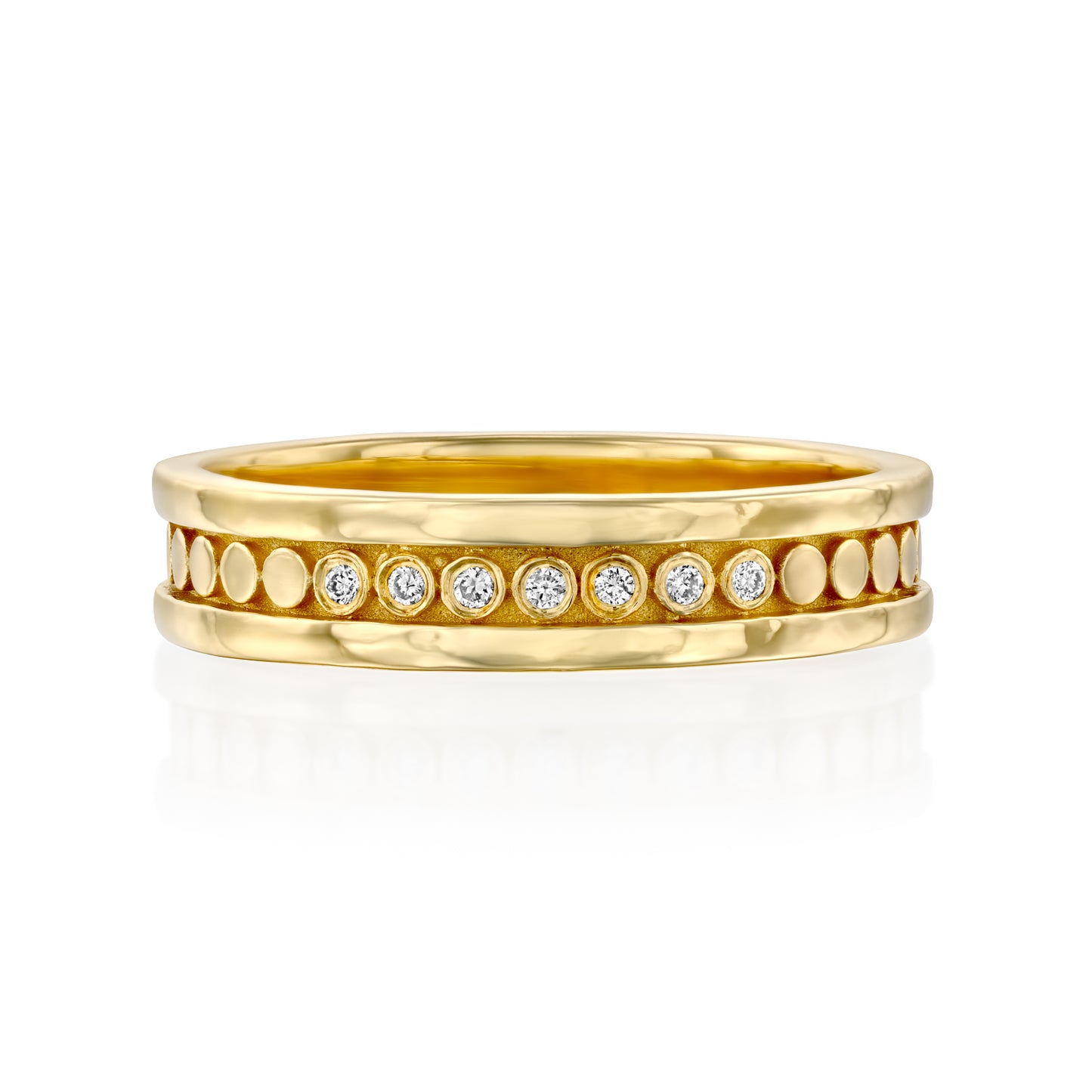 ORIANE Ring 14K Gold Natural White Diamonds