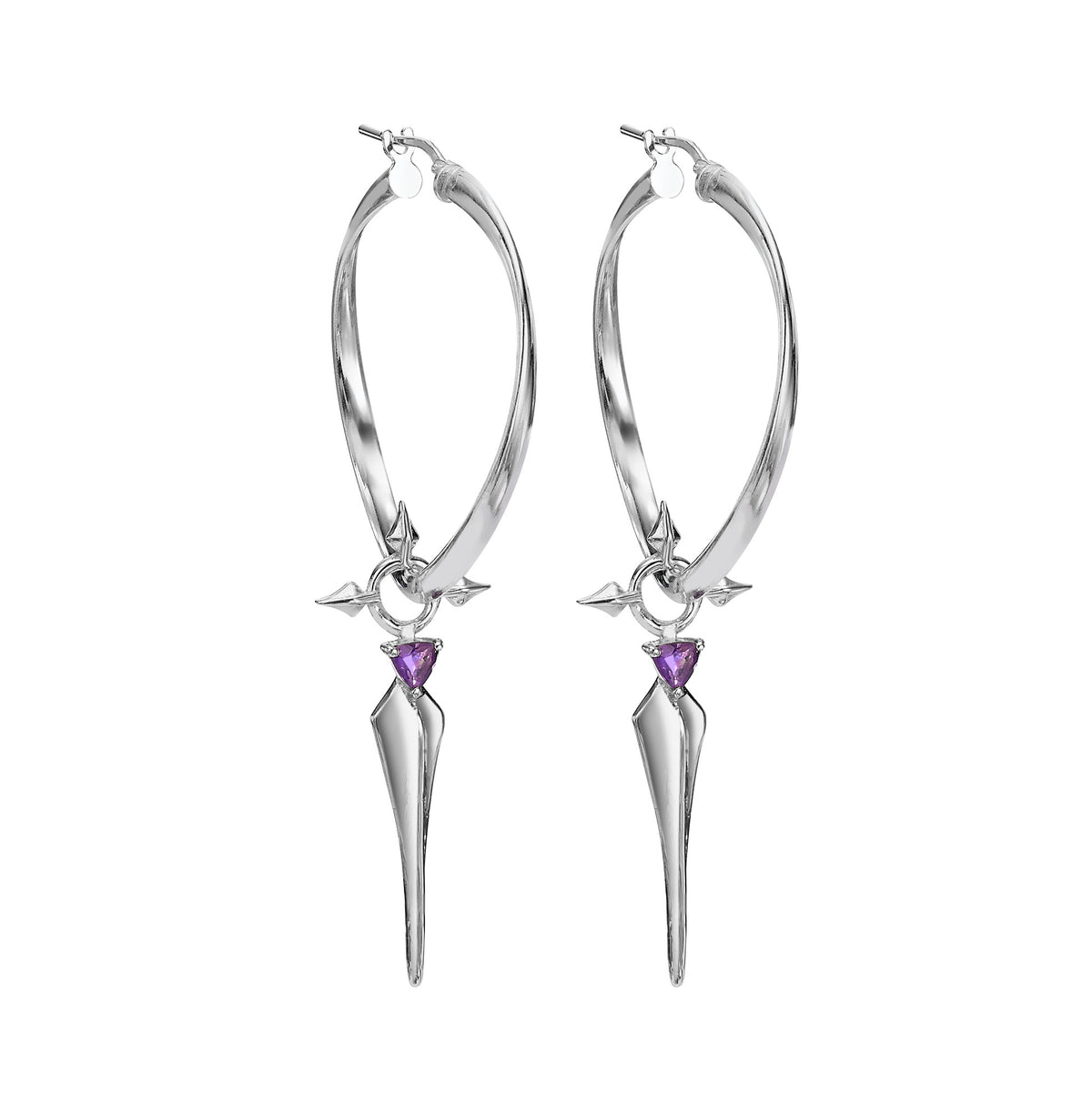 BADU Silver Hoop Earrings