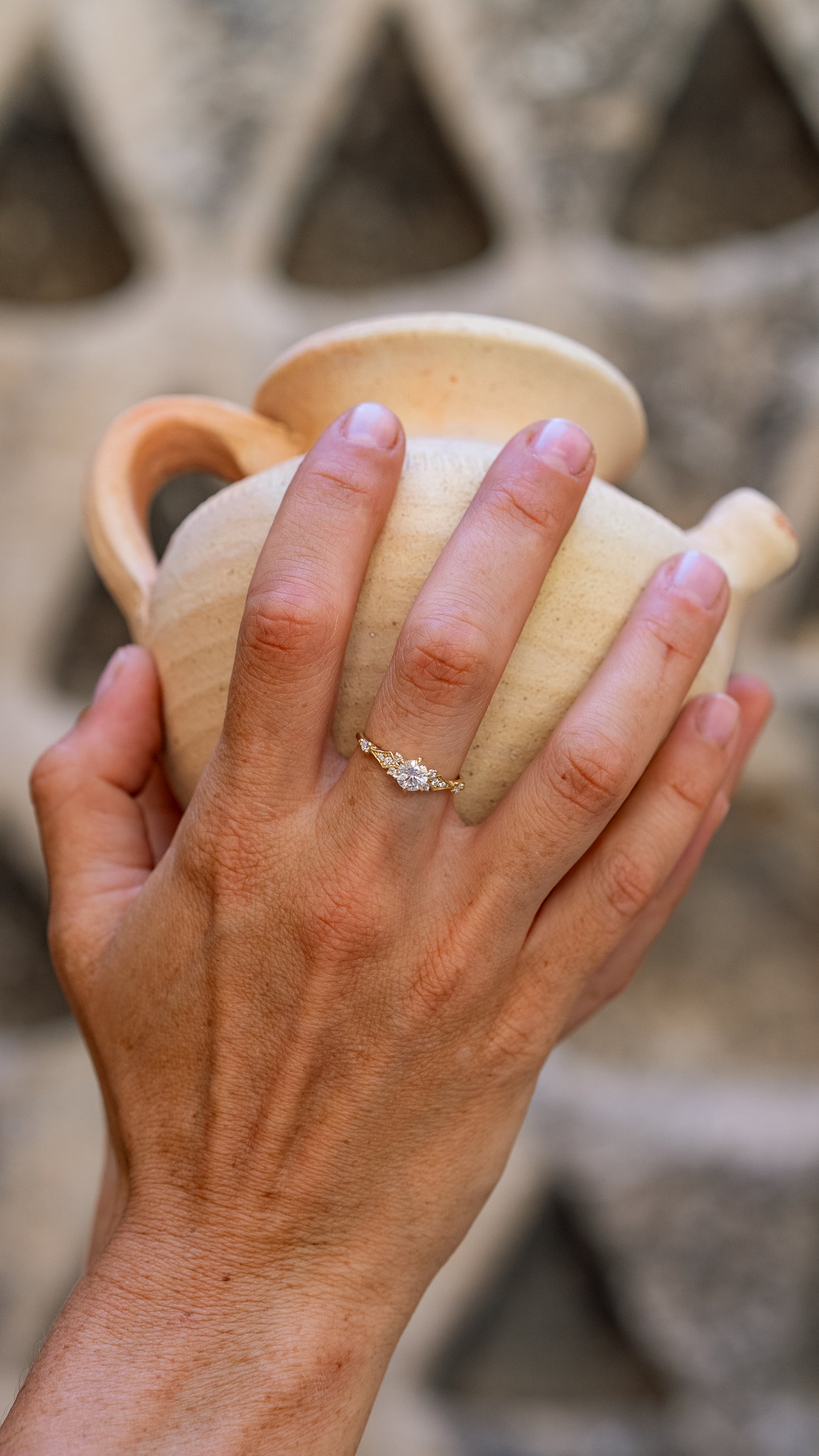 GURA Ring 14K Gold Lab Diamonds