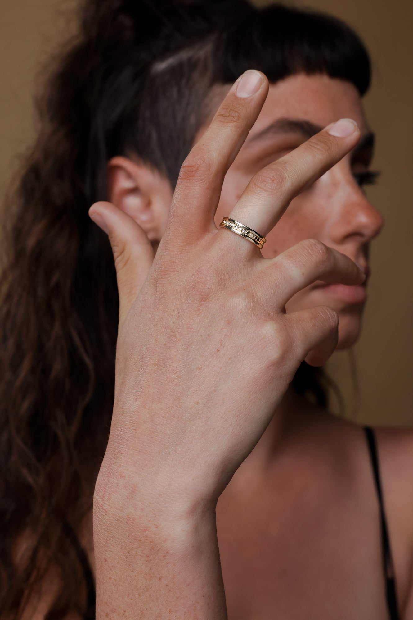 ORIANE Ring 14K Gold Natural White Diamonds