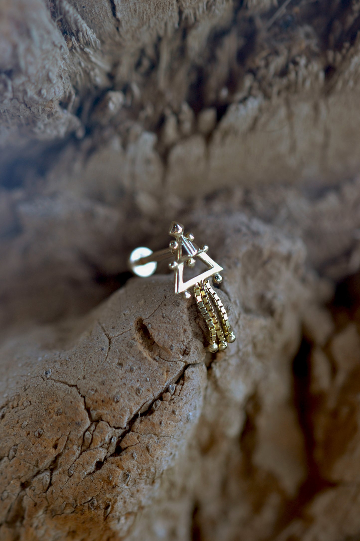 TIKAL Piercing Earring 14K Solid Gold