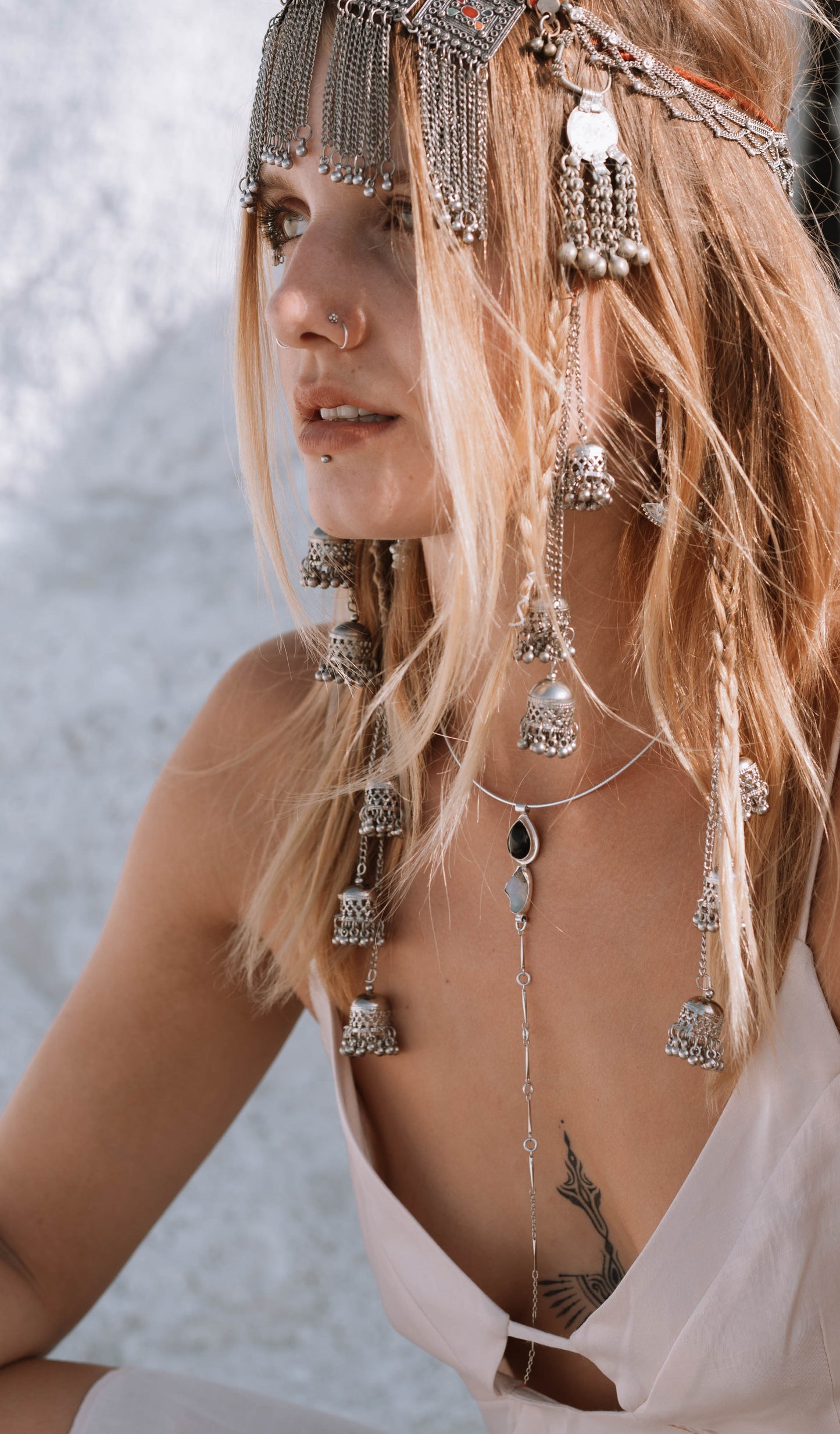 OOAK KAYA Necklace- Rough Ethiopian Opal & Black Onyx Cabochon