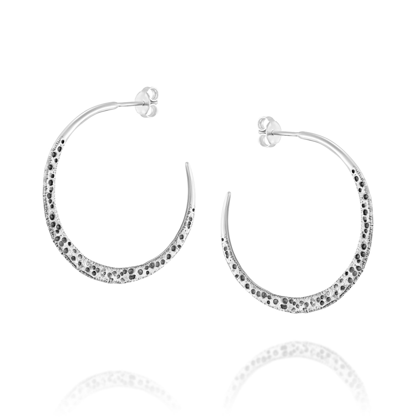 RONI Silver Open Hoops