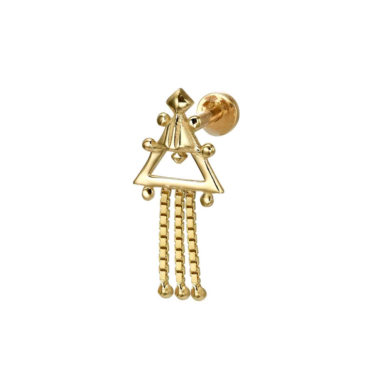 TIKAL Piercing Earring 14K Solid Gold