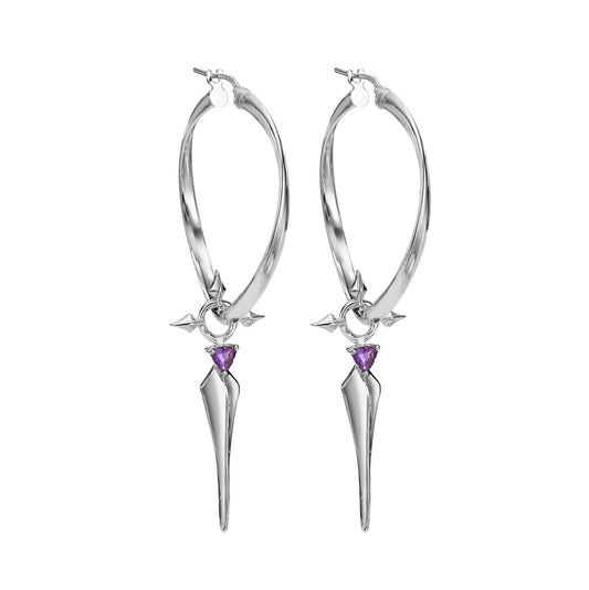 BADU Silver Hoop Earrings
