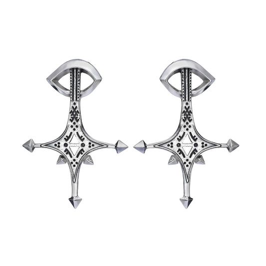TEARDROP Silver Stud Earrings