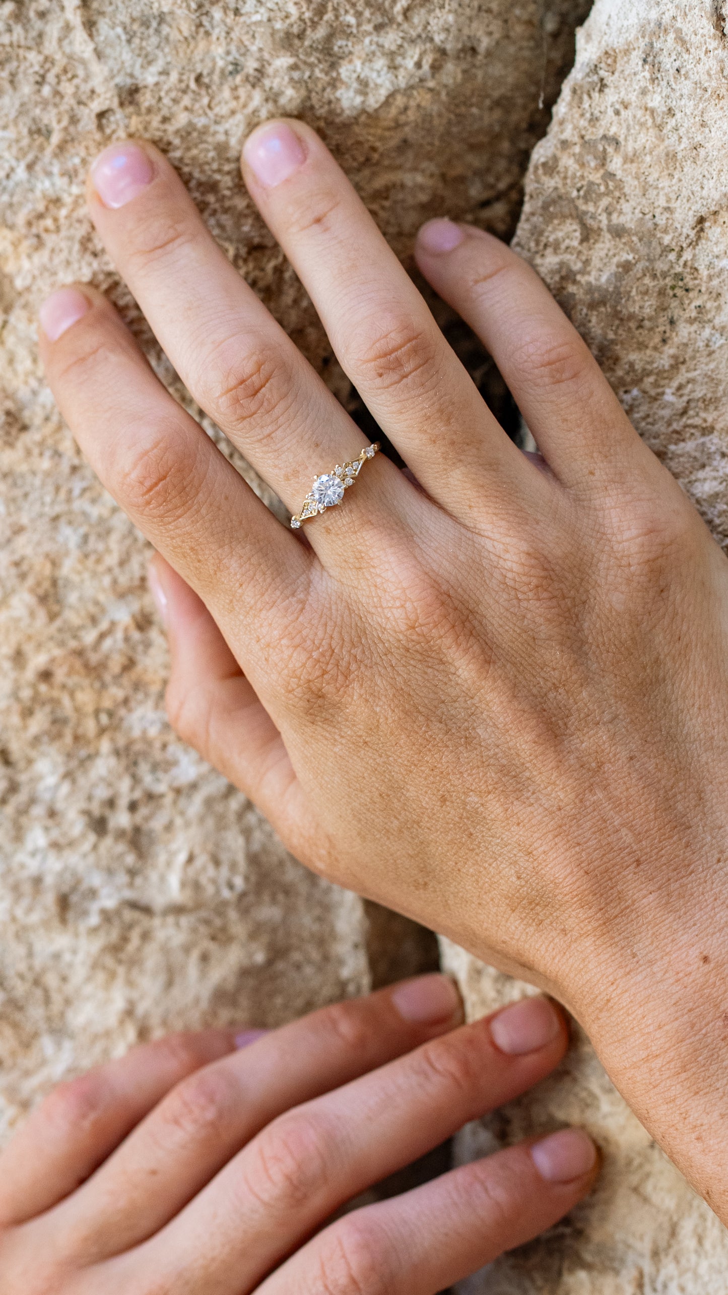 GURA Ring 14K Gold Lab Diamonds