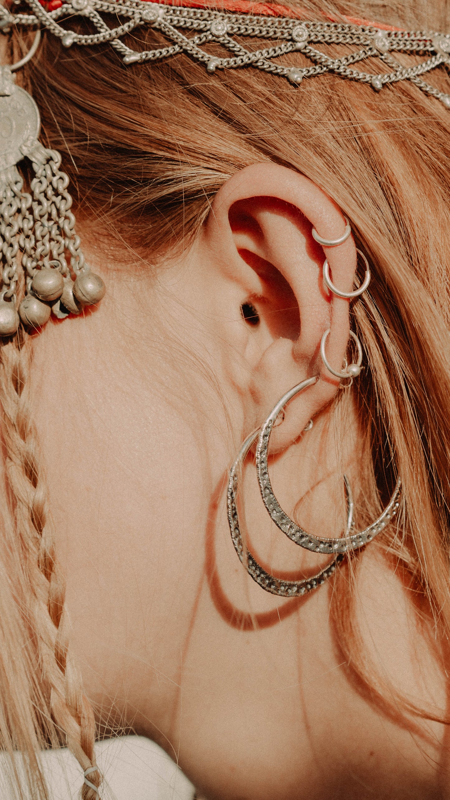 RONI Silver Open Hoops