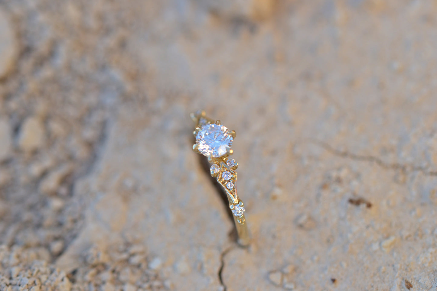 GURA Ring 14K Gold Lab Diamonds