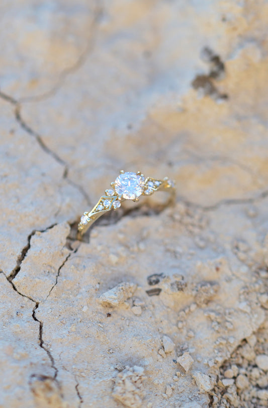 GURA Ring 14K Gold Lab Diamonds