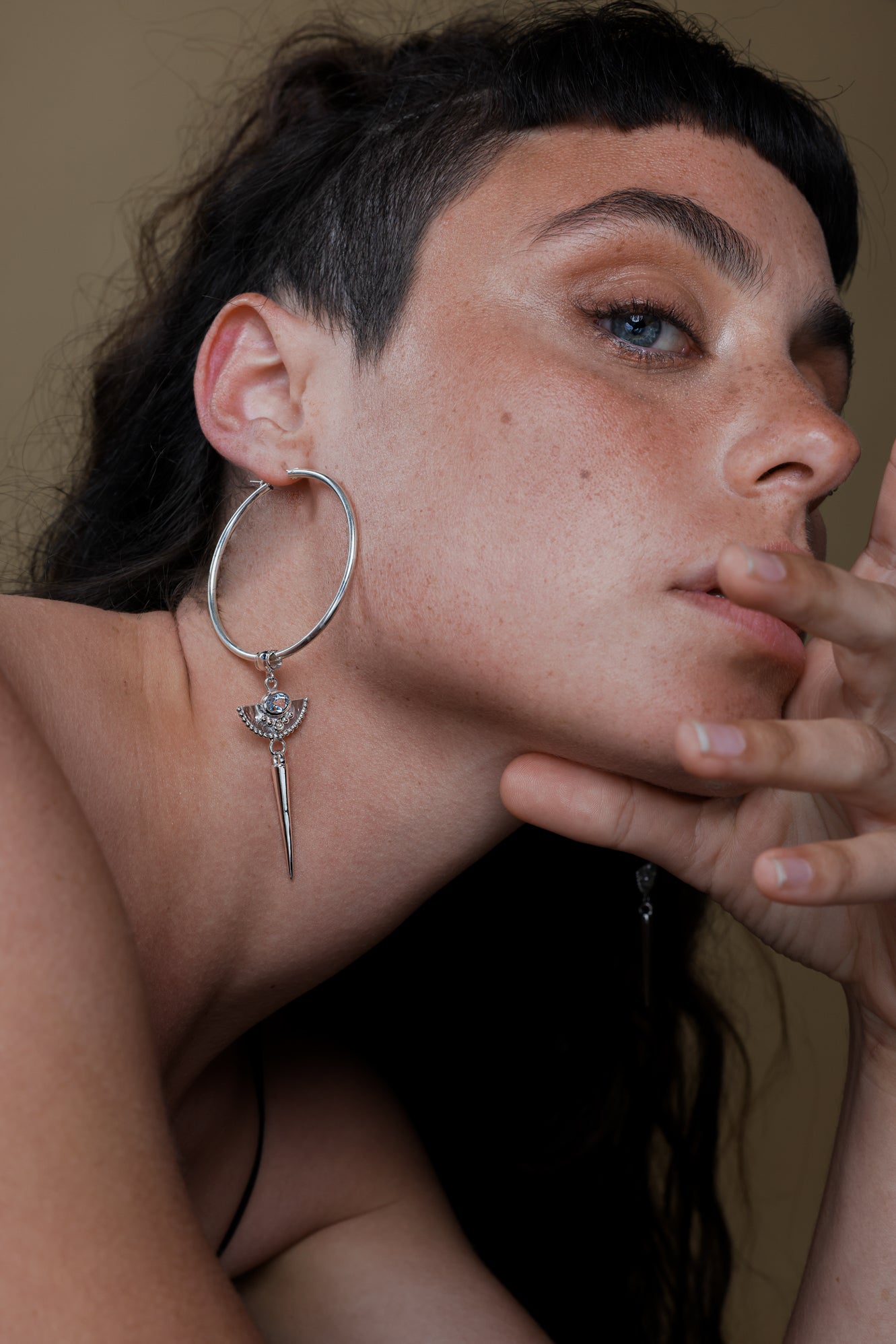 ORA Silver Hoop Earrings