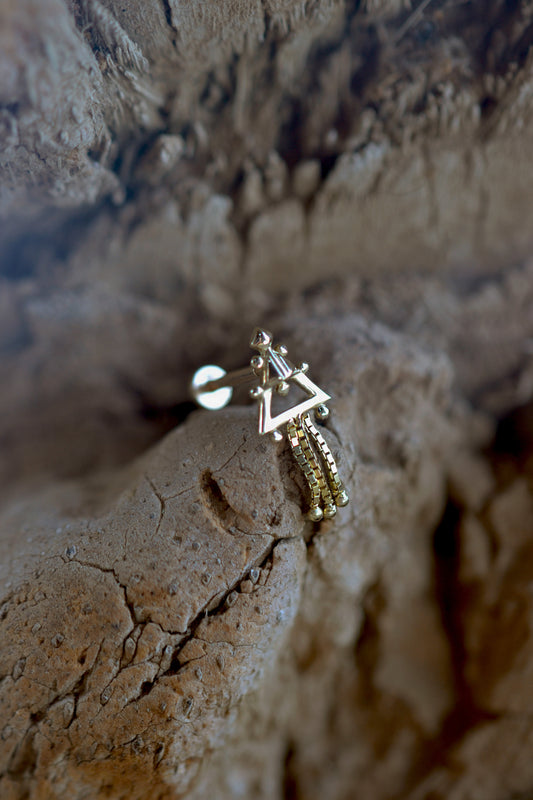 TIKAL Piercing Earring 14K Solid Gold