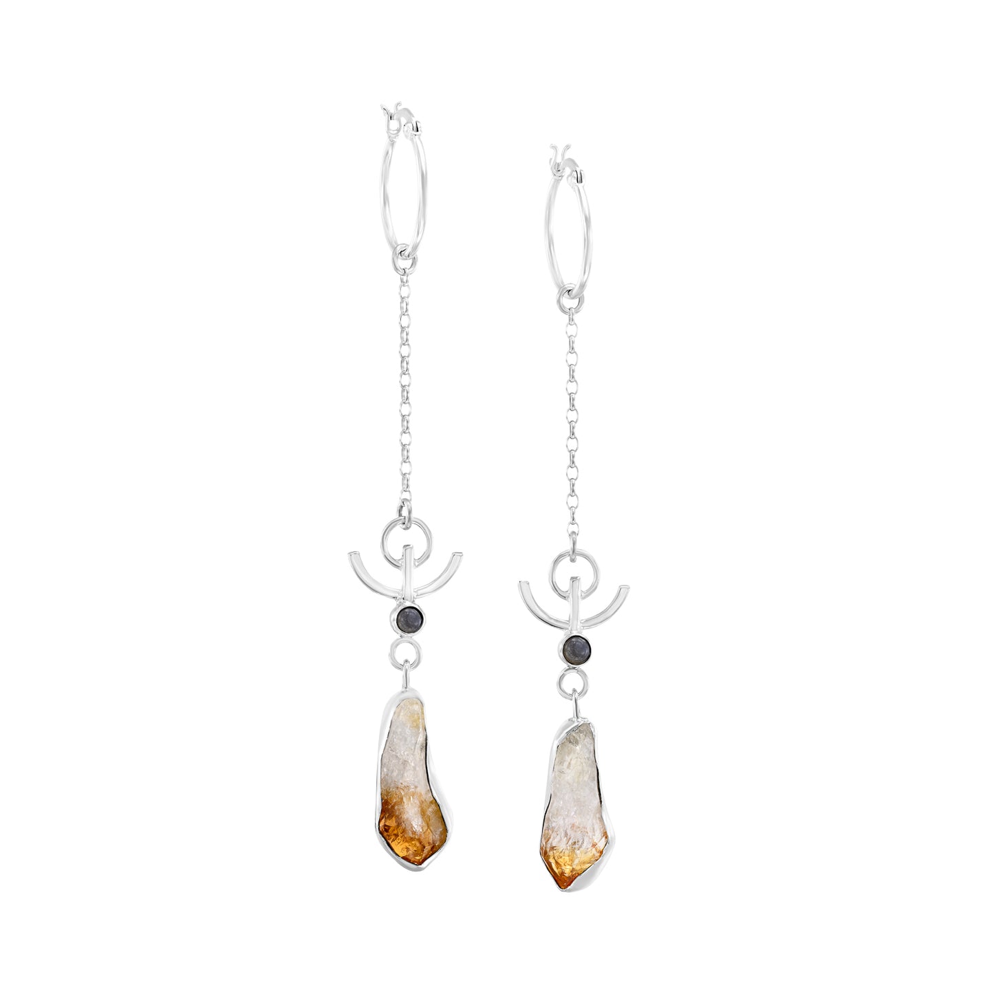 RAFA Citrine Silver Earrings