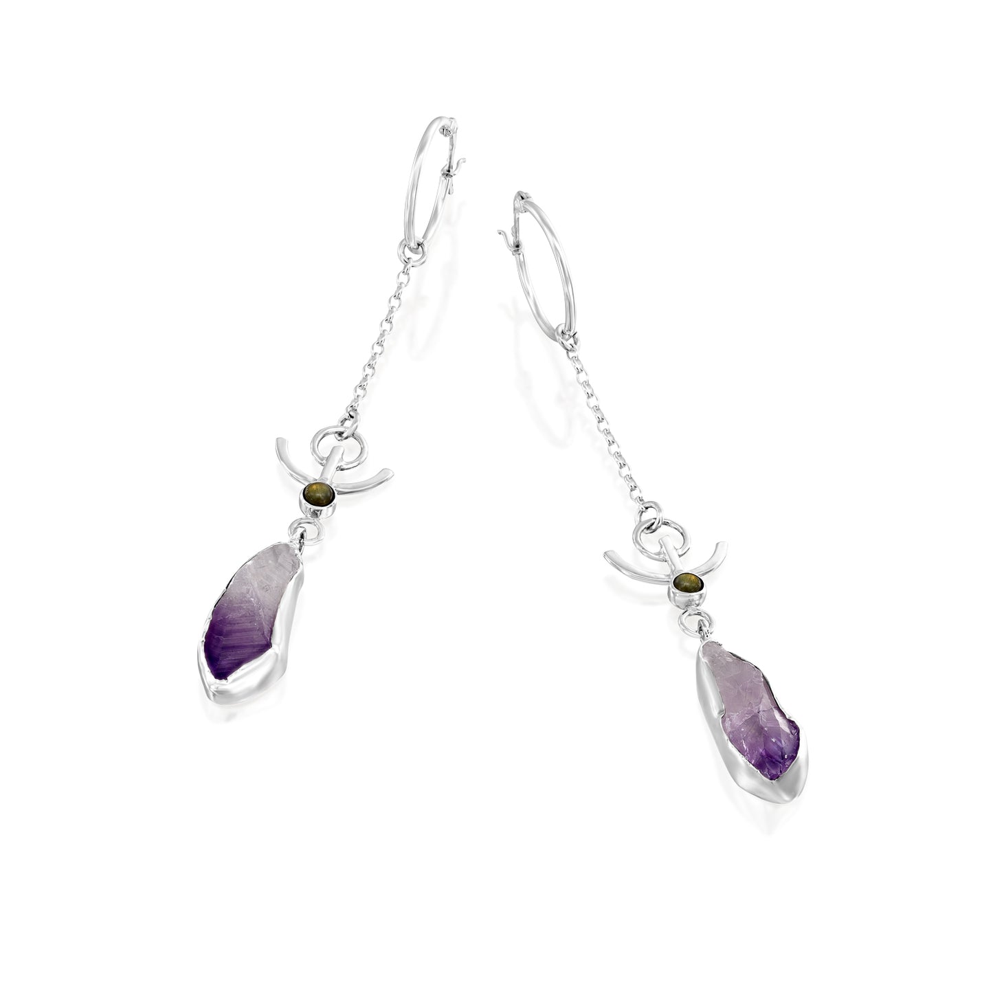 RAFA Amethyst Silver Earrings