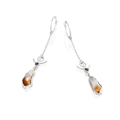 RAFA Citrine Silver Earrings