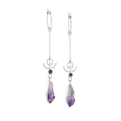 RAFA Amethyst Silver Earrings