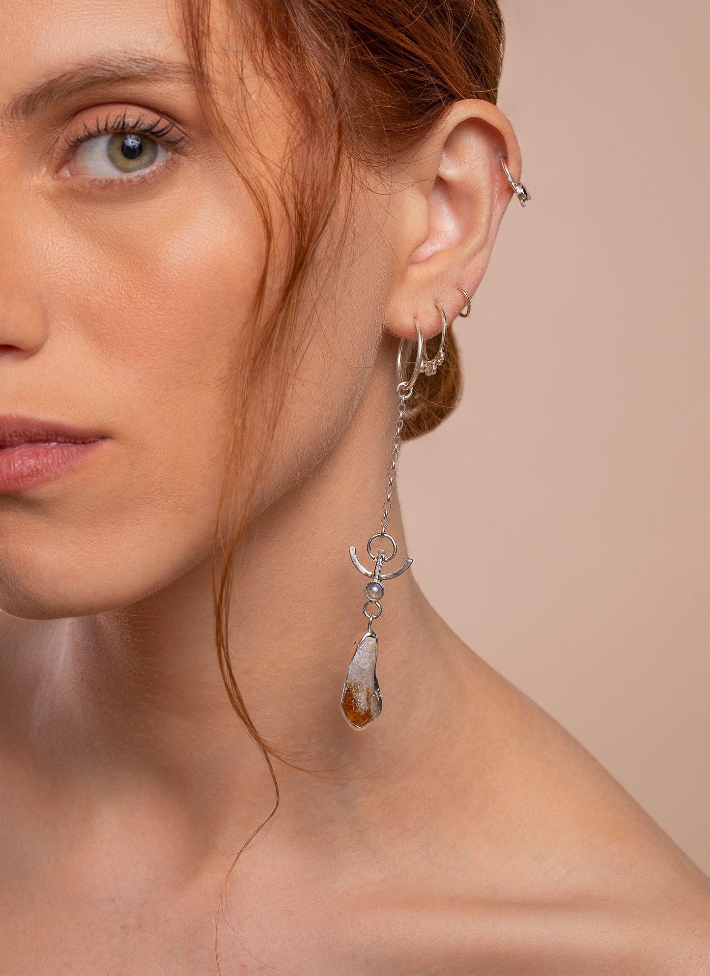 RAFA Citrine Silver Earrings